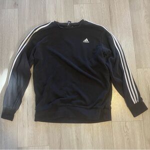 Adidas Crewneck Sweatshirt- Black and White Trefoil
